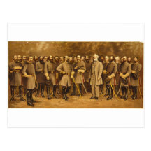 Confederate General Robert E. Lee and his Generals Postcard