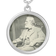 Confederate General Robert E. Lee Sitting in Chair Necklace