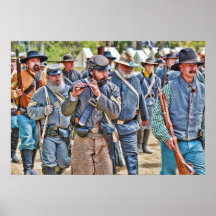 Confederates Marching To Battle Poster