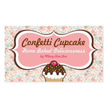 Confetti Cupcake & Bundt Cake Business Cards