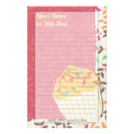 Confetti Cupcake Stationary Stationery