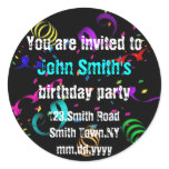 Confetti Sticker Invitation Template