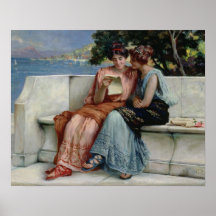 Confidences (oil on canvas) print