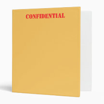 CONFIDENTIAL 3 RING BINDERS