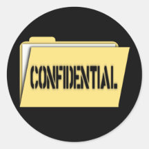 Confidential Folder With Paper Sticker
