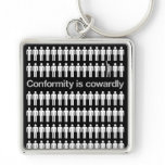 Conformity Is Cowardly Keychain