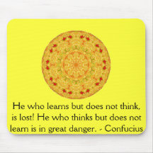 Confucius Quote  -  wearable wisdom Mouse Pads