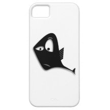 Confused Black Fish Cartoon iPhone 5 Covers