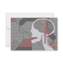 confused heart logicskull personalized announcement