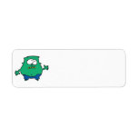 confused little green monster custom return address labels