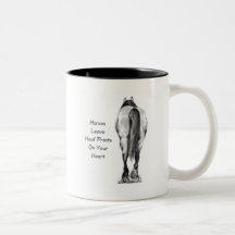Congé Hoofprints de chevaux sur votre coeur : Art  Mug À Café