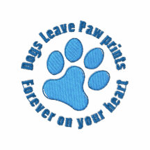 Congé Pawprints de chiens pour toujours sur votre  Polo Brodé