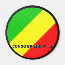 Congo Brazzaville Roundel quality Flag Fridge Magnets
