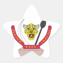 congo democractic emblem star sticker