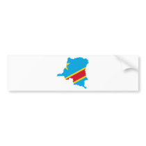 Congo Flag map  CD Bumper Sticker
