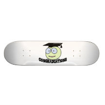 Congraduations Smiley With Grad Cap Skate Decks