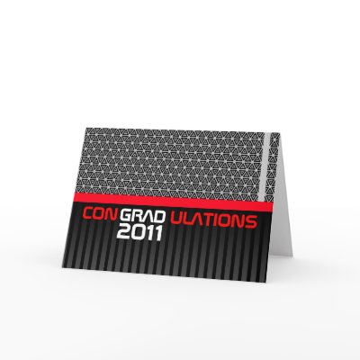 Congradulations Class Of 2011 Card Black Red by cardzila