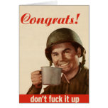 Congrats don't fuck it up cards