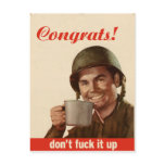 Congrats don't fuck it up