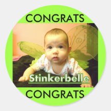 congrats on girl sticker