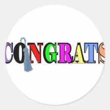 Congrats Round Sticker