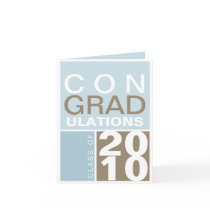 Congratulation class of year blue brown modern