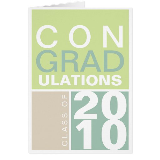 Congratulation class of year green taupe modern greeting card