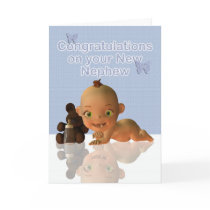 Congratulations A Beautiful Baby boy  Aunt Auntie Card