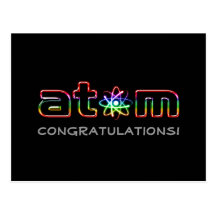 Congratulations! Atom (001) - Greetings Postcard