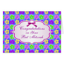 Congratulations, Bat Mitzvah Card