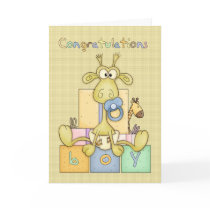 Congratulations Birth Of Baby Boy Card - Cute Baby