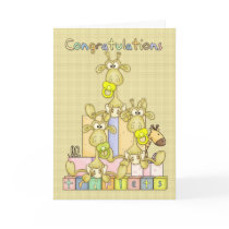 Congratulations Birth Of Triplets Greeting Card
