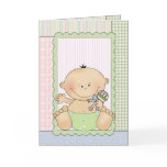 Congratulations Card: Baby With A Rattle