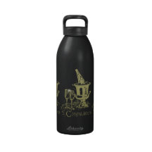 Congratulations Champagne Art Drinking Bottles