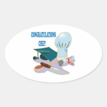Congratulations Chef Oval Sticker