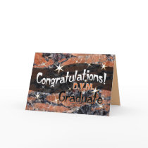 Congratulations D.V.M. Graduate Orange and Black Cards