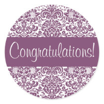 Congratulations Damask Envelope Seal