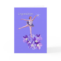 Congratulations, Dance Recital, Ballerina and Viol Greeting Card