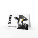 Congratulations Graduation Funny Cow in Cap Card