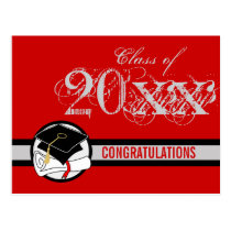 Congratulations Graduation Postcard Diploma Red 1 postcards