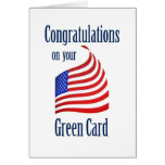Congratulations Green Card US Flag