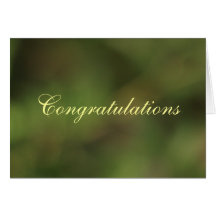Congratulations Green hues card