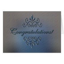 Congratulations Greeting Card - Classic Silver
