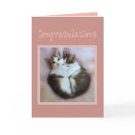 Congratulations Kittens in Love Greeting Card