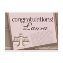 Congratulations Law School Graduate Post Card