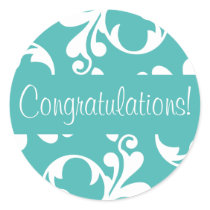 Congratulations Leaf Flourish Envelope Seal