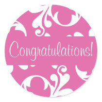 Congratulations Leaf Flourish Envelope Seal