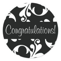 Congratulations Leaf Flourish Envelope Seal