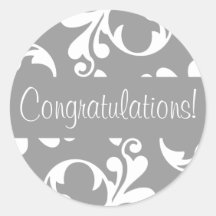 Congratulations Leaf Flourish Envelope Seal Stickers
