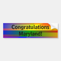 "Congratulations Maryland!" Bumper Sticker
